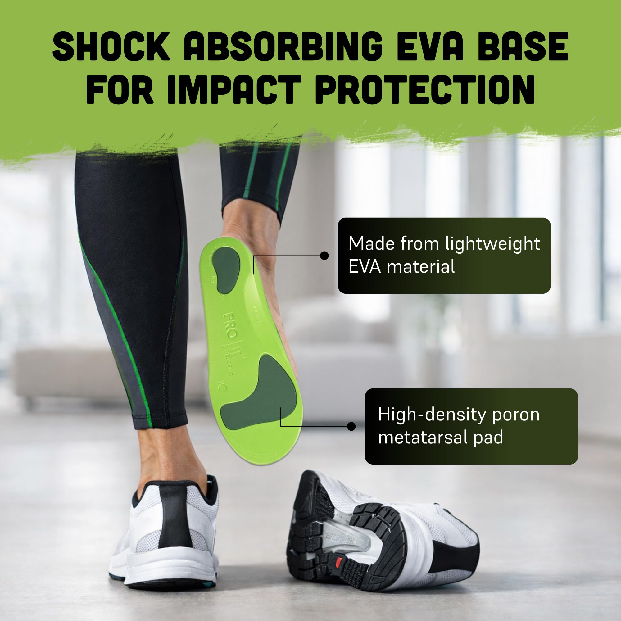 PRO 11 WELLBEING Plantar Series Orthotic Insoles Fallen Arches, Plantar Fasciitis, with Arch Support — view 7