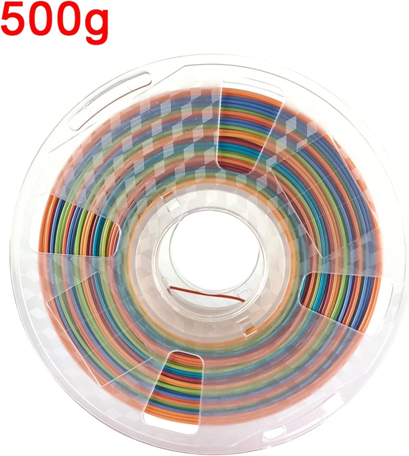 1.75mm PLA Rainbow 3D Printer Filament Sublimation Peacock Color 3D Printing Materials 1kg/500g/250g Plastic Polychrome Filament (Color : 1a Rainbow PLA 250g)