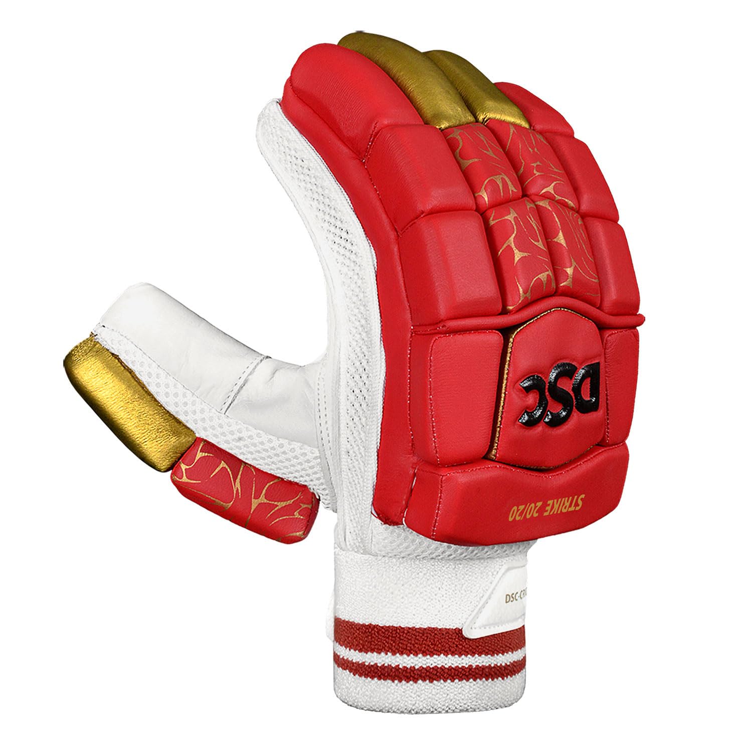DSC Strike 20/20 Cricket Batting Gloves for Mens, Hand-Right, Color-Red-image-23