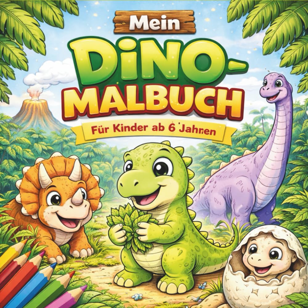 Mein Dino-Malbuch: Entdecke die Welt der Dinosaurier! 50 tolle Ausmalbilder