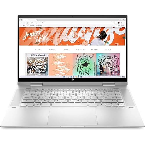 HP Envy x360 Convertible 15-inch Laptop, Intel Core i7-1260P Processor, Intel Iris Xe Graphics, 16 GB RAM, 1 TB SSD, Windows 11 Home (15-es2026nr, Natural Silver Aluminum)