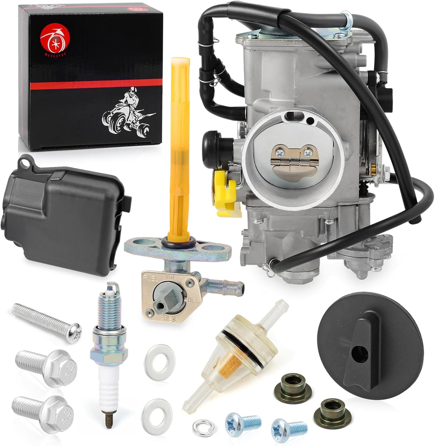 Carburetor & Fuel Valve Petcock W/Lever For Honda TRX400EX Sportrax 400EX TRX400X 1999-2014 Carb