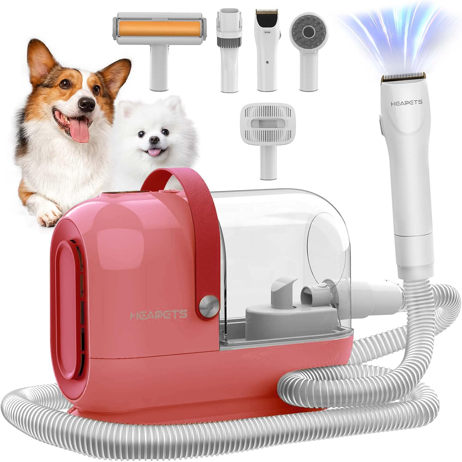 Dog Grooming Vacuum Kit, green.