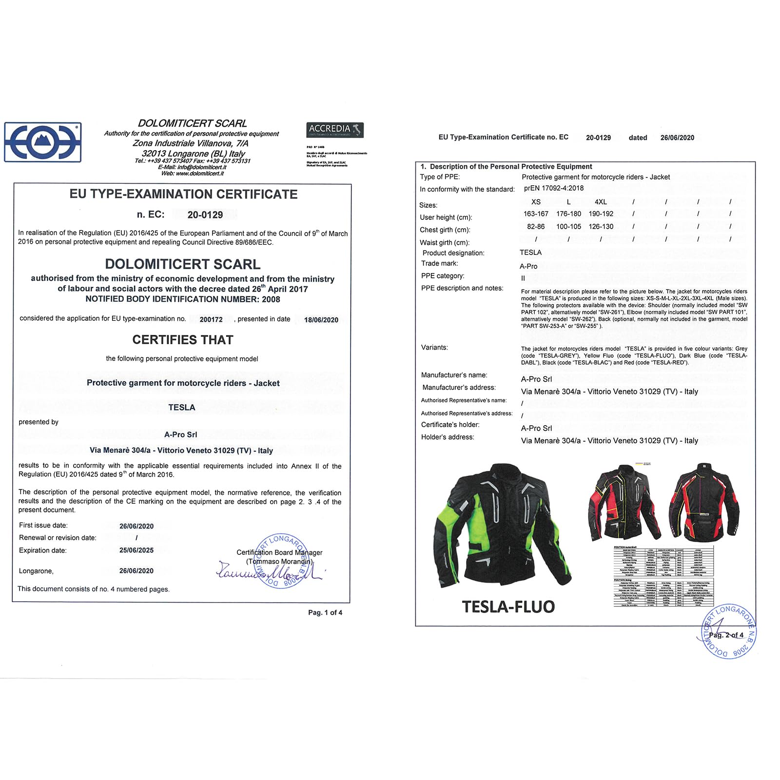 Giacca Moto Touring Termica Impermeabile Sfoderabile Protezioni CE Touring