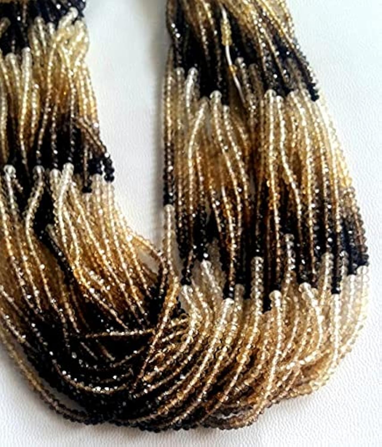 Quartz fumé facetté de haute qualité pour la création de bijoux élégants en perles 3mm
