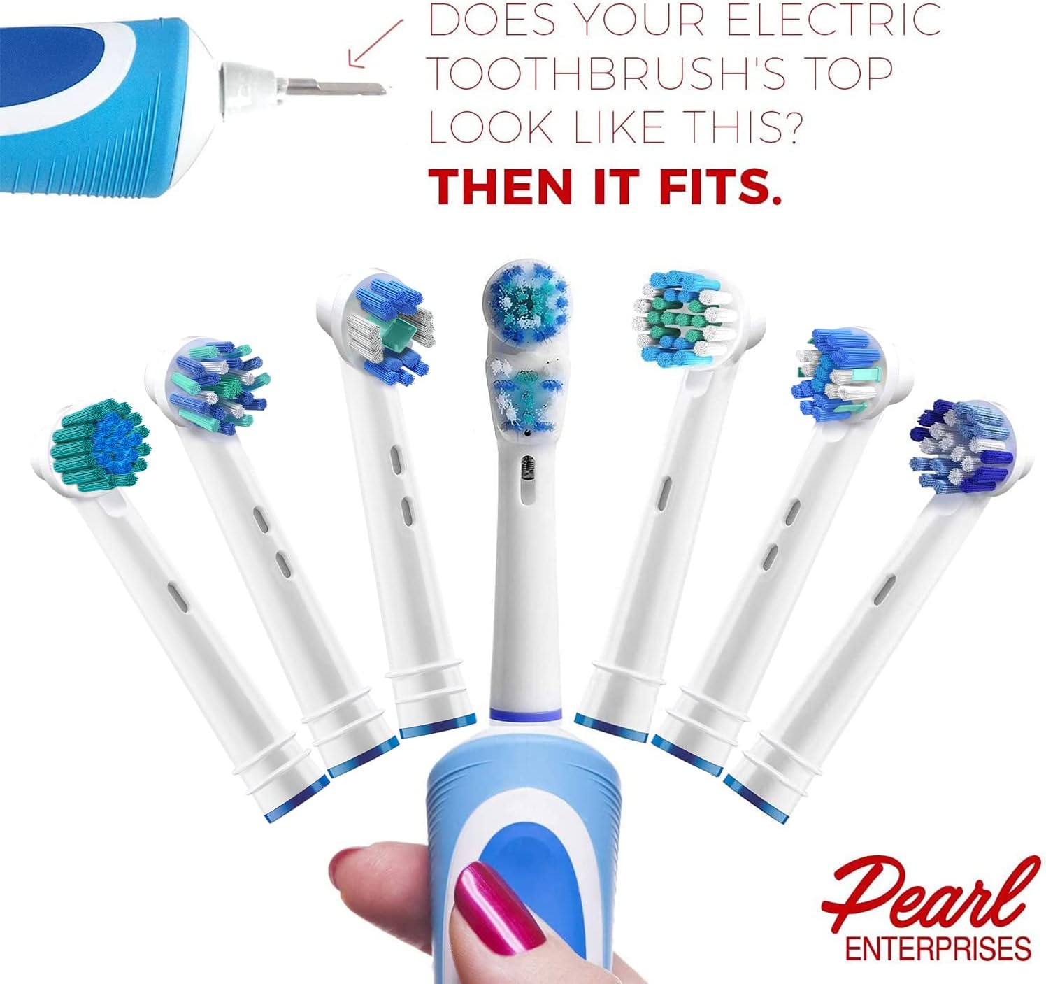Replacement Brush Heads Compatible with Oral B Braun Electric Toothbrush- 16 Pk of Generic Assorted Brushes for Oralb- 8 Cross & 8 Floss- Fits Oral-b Pro 1000, Vitality, Triumph, Kids + More!