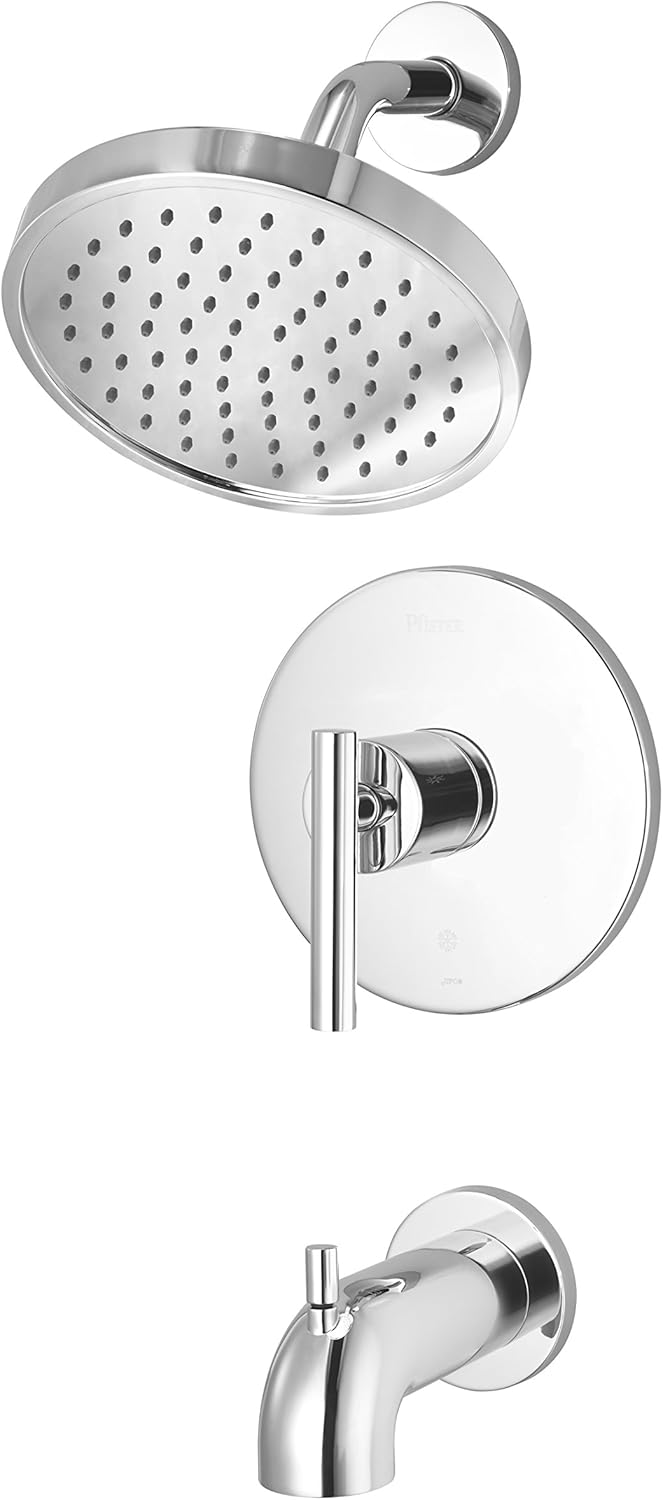 Pfister G898NCC Contempra 1-Handle Tub and Shower Trim, Polished Chrome