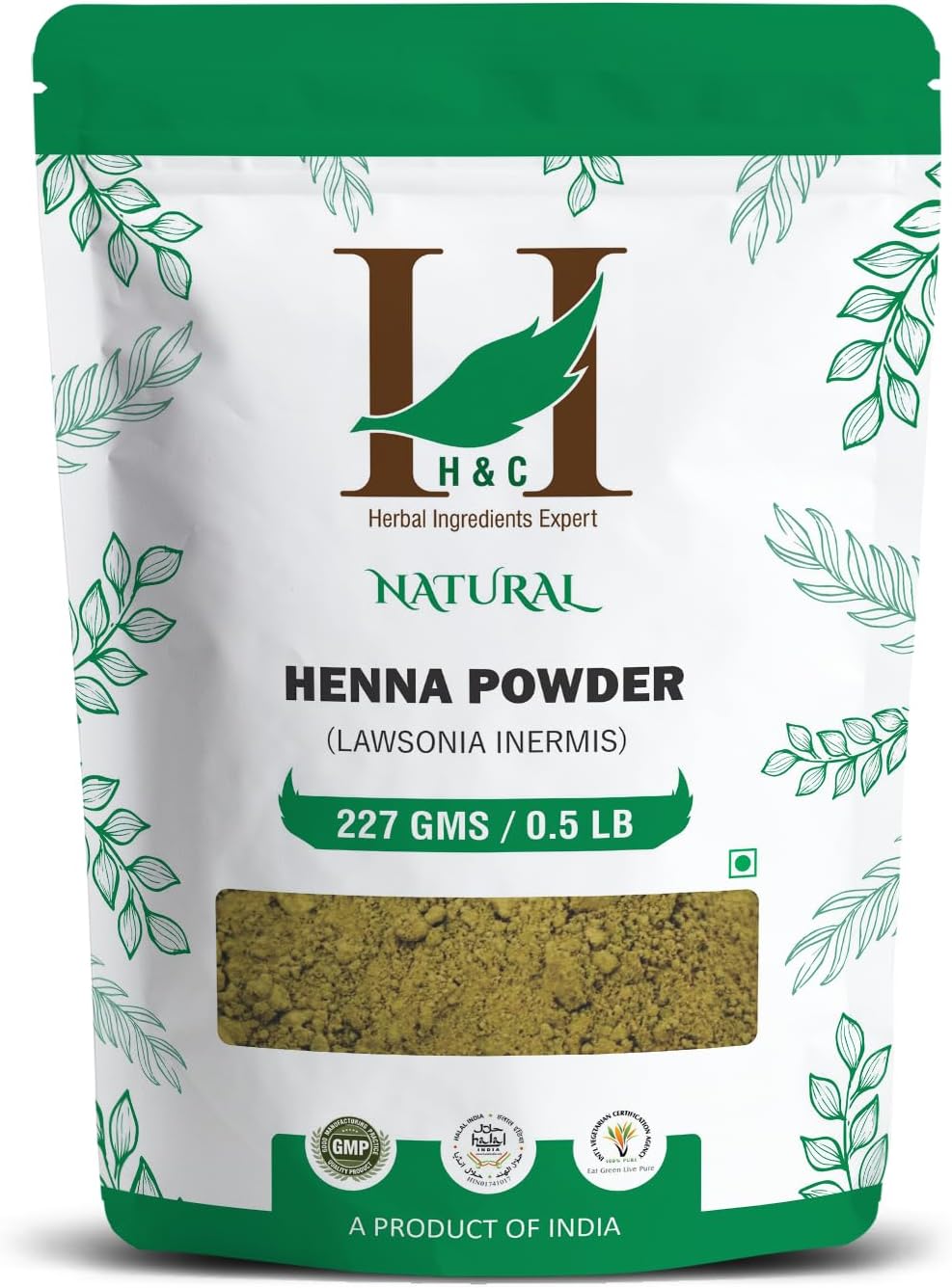 H&C 100% Pure Neutral Henna Powder/Colorless Henna/Senna Powder/Cassia Obovata (227g / (1/2 lb) / 8 ounces) For conditioning your hair without coloring.