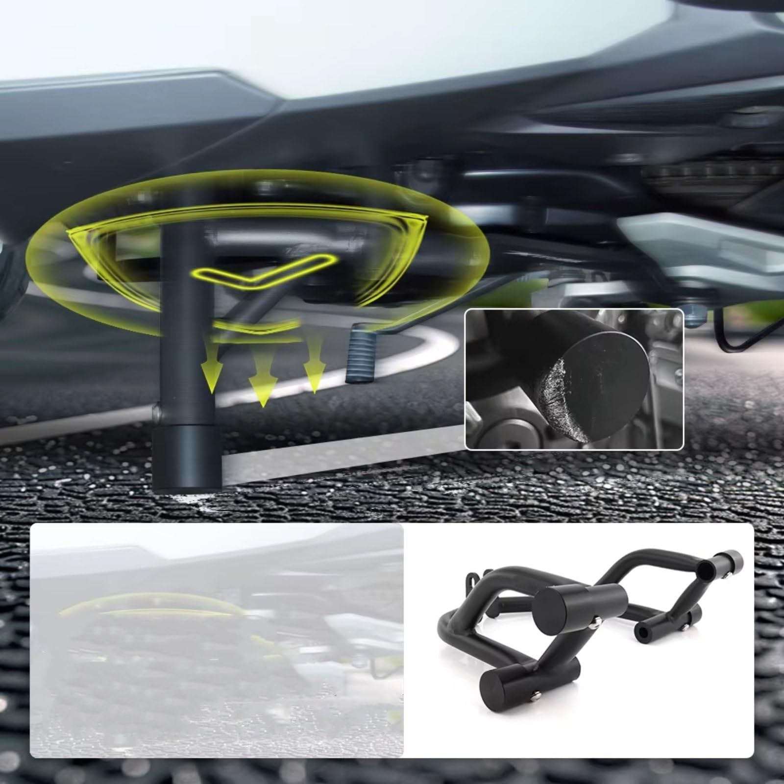 Barra Protección Lateral Compatible Con Para Zx-4Rr 2023-2025 Jaula Choque Acrobacias Motocicleta Protector Motor Barra Carretera Protector Parachoques Riel Para Carrera
