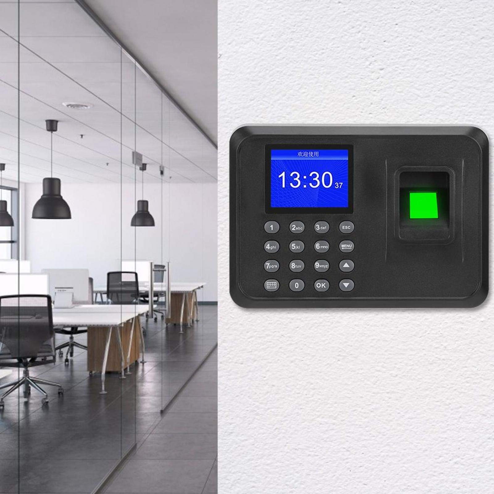 Macchina per la rilevazione delle presenze con impronte digitali, registratore con orologio biometrico con display 2, 4 pollici, lettore per il check in dei dipendenti, di