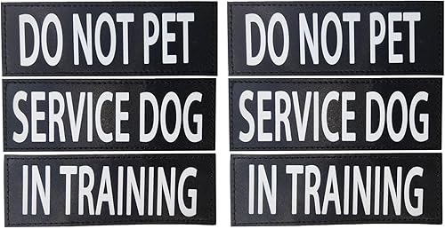PawistaPal Paquete de 6 parches para perros de servicio, parche de entrenamiento para perros y no mascotas con gancho trasero, parche impreso UV de