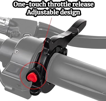 Motorcycle Cruise Control Throttle Lock, Universal Adjustable Throttle Assist for 1.18-1.57 Handlebars, Tool-Free Installation for Long Ride Fatigue Relief