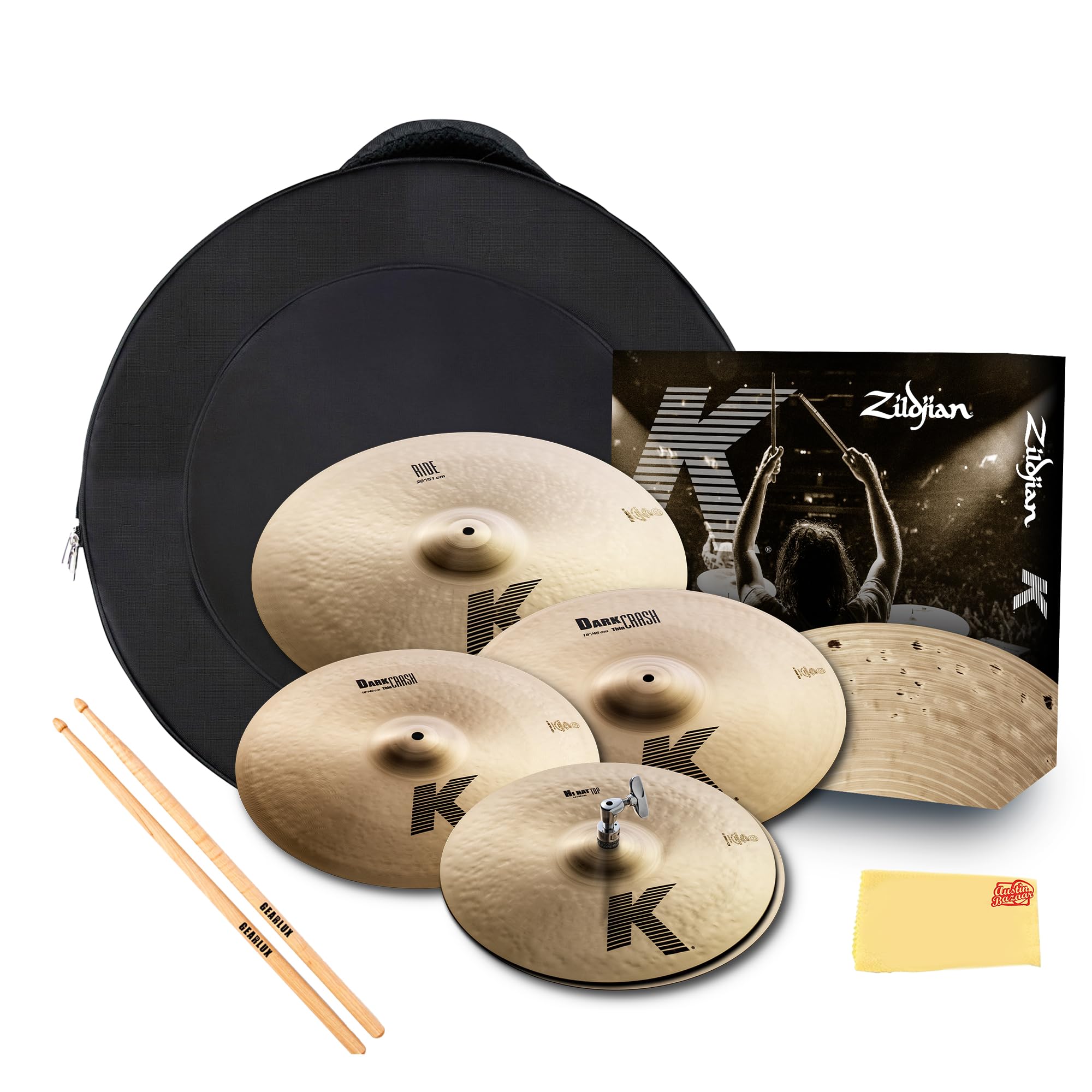 Amazon.com: Zildjian K0800 K Cymbal Pack Bundle with Cymbal Bag