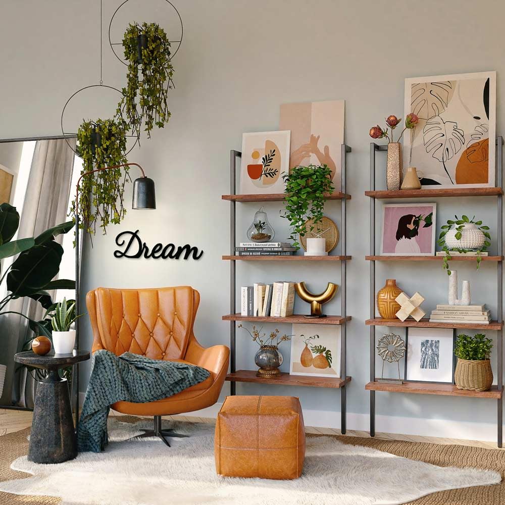 Mural de madera con cita Dream - Mural de pared para colgar en la pared, para local, tienda o estudio - Complemento de decoración para decoración del hogar y fiestas