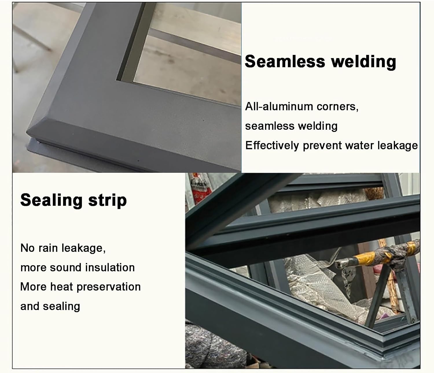 Roof Window and Skylight Basement Daylighting Door Multi-Angle Roof Viewing Aluminium Window, Sloped Flat Roof Skylight Cover Attic Sun Room Underground Lighting Well Window(98 * 98cm/38.6 * 38.6in)