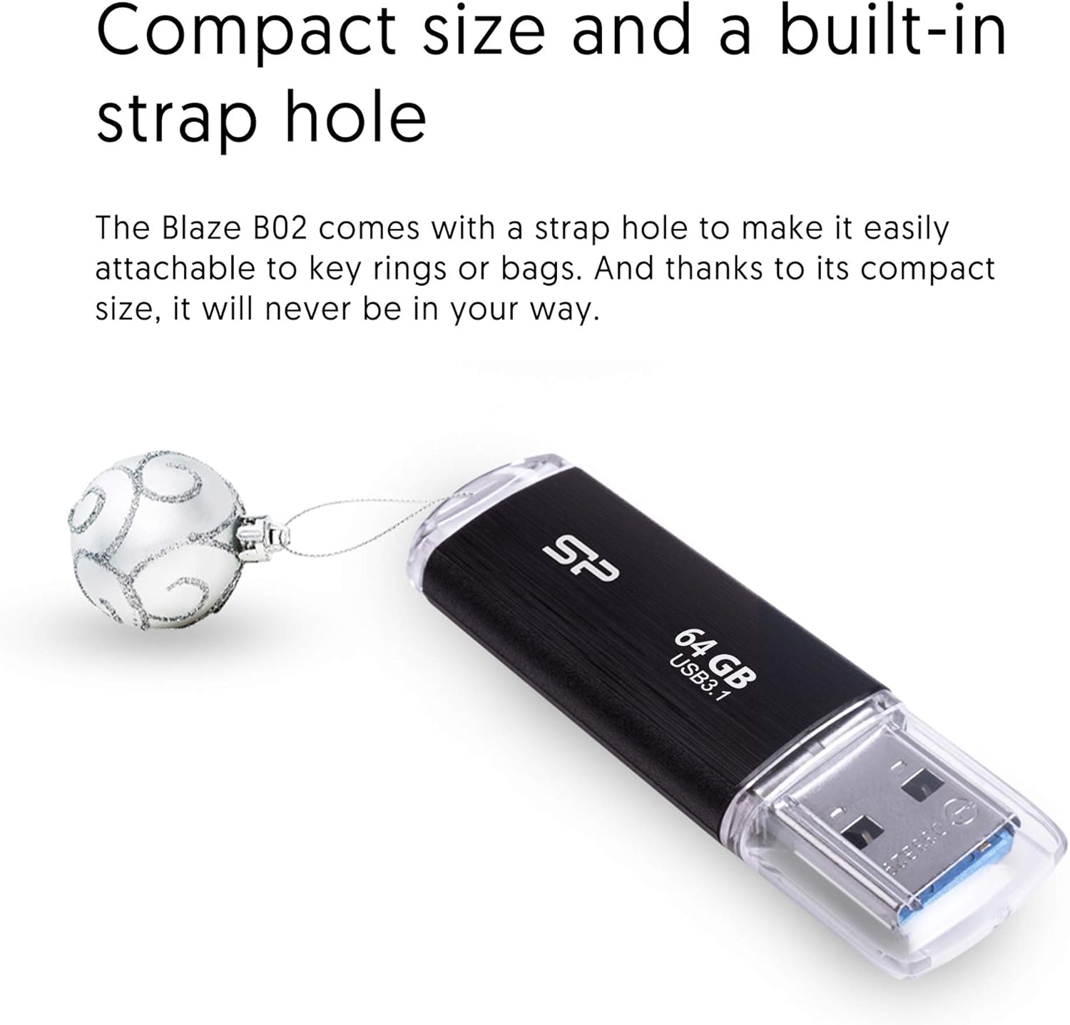 Silicon Power 5 Pack 64GB USB 3.0/3.1 Gen1 USB Flash Drive Blaze B02 64GB x5 Pack Standard