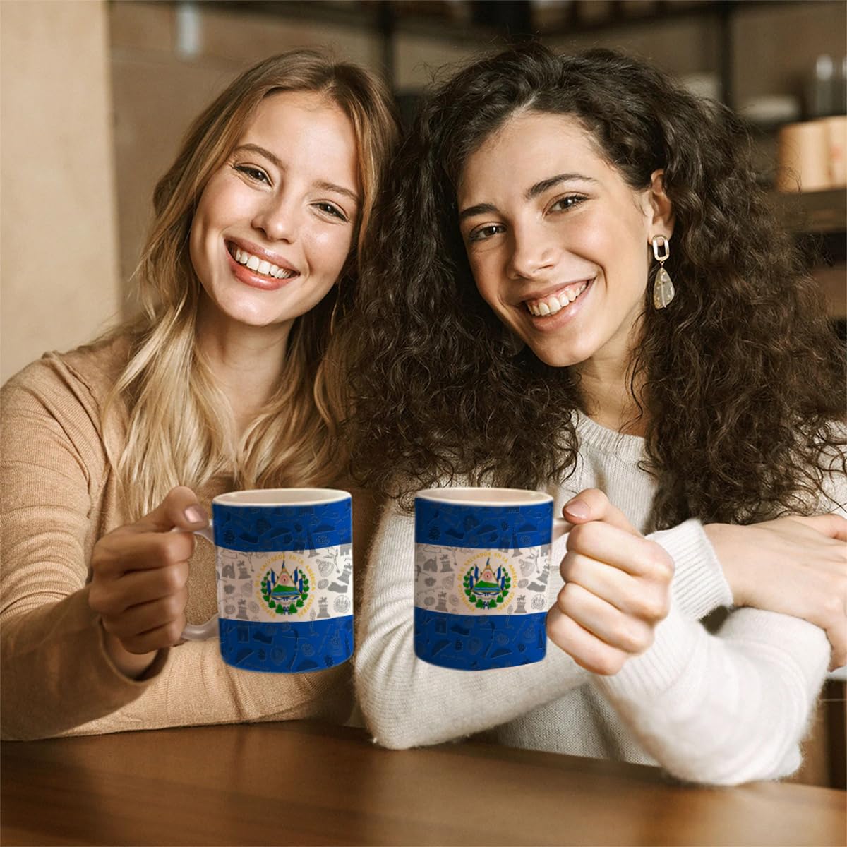 Amazon.com: Lotacy El Salvador With Flag And Symbols Ceramic Mug