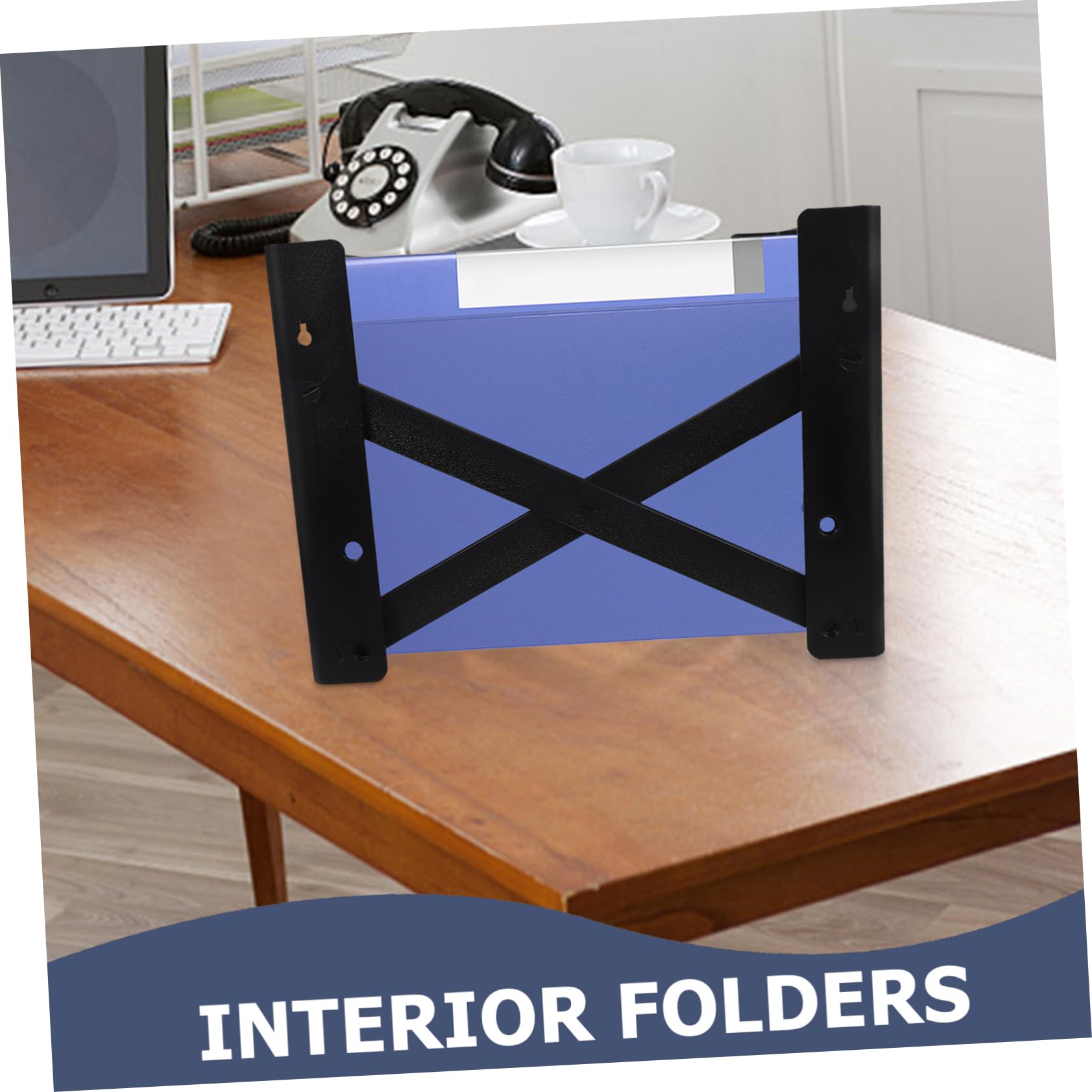 File Organizer For Desk Nero in Plastico, Cartelline Sospese