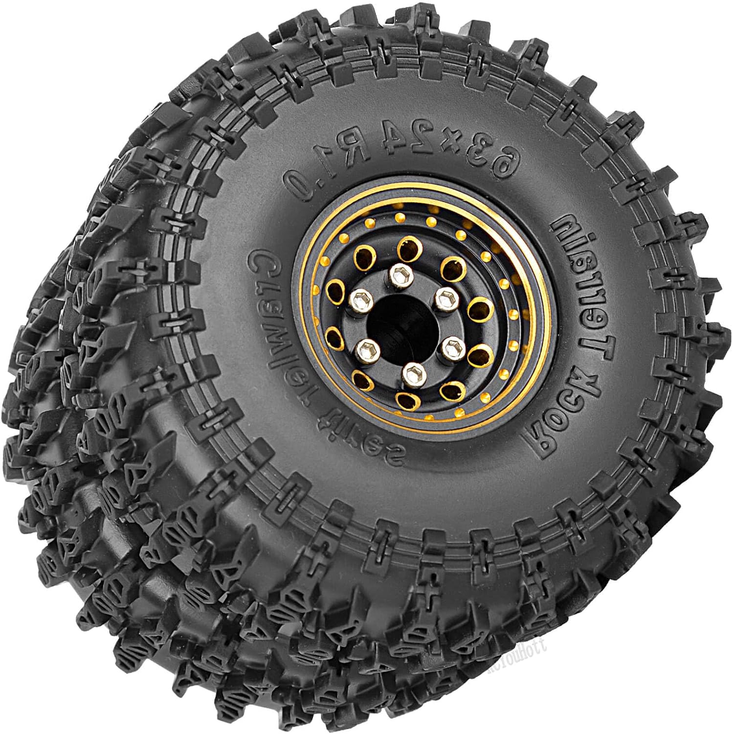 RC Full Brass 1.0" Beadlock Wheels and Tires for 1/18 Trx4m 1/24 SCX24 RC Crawler Car,1.0" Beadlock Wheels and Tires,RC Tires 1.0 Wheel Rim & Wheels Tires