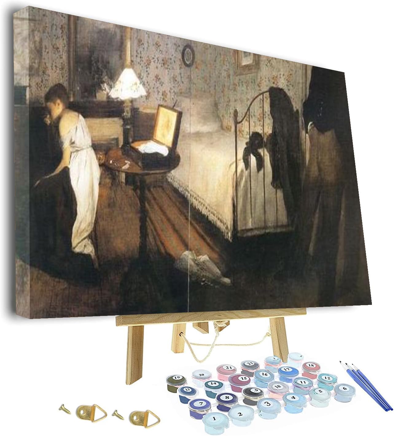 Amazon | 大人のための数字による DIY 絵画、エドガー ドガの室内