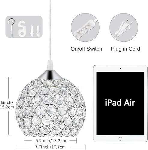 Miniatura 61 de Lámpara de techo colgante negra de 3 luces, mini candelabro, lámparas colgantes de techo ajustables, lámparas colgantes de cristal para isla