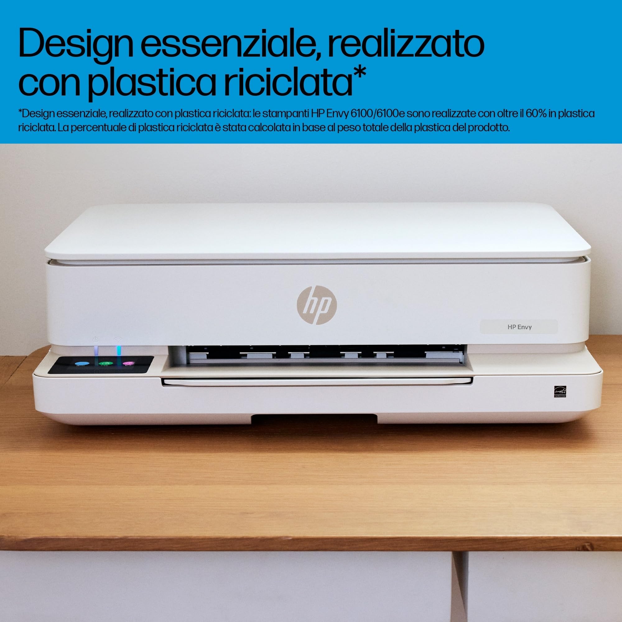HP Envy 6120e 714L8B, Stampante Multifunzione a Getto d'Inchiostro A4 a Colori, Stampa Fronte e Retro Automatica, Fino a 10 ppm, Wi-Fi, Smart, 3 Mesi di Inchiostro Instant Ink Inclusi, Bianca