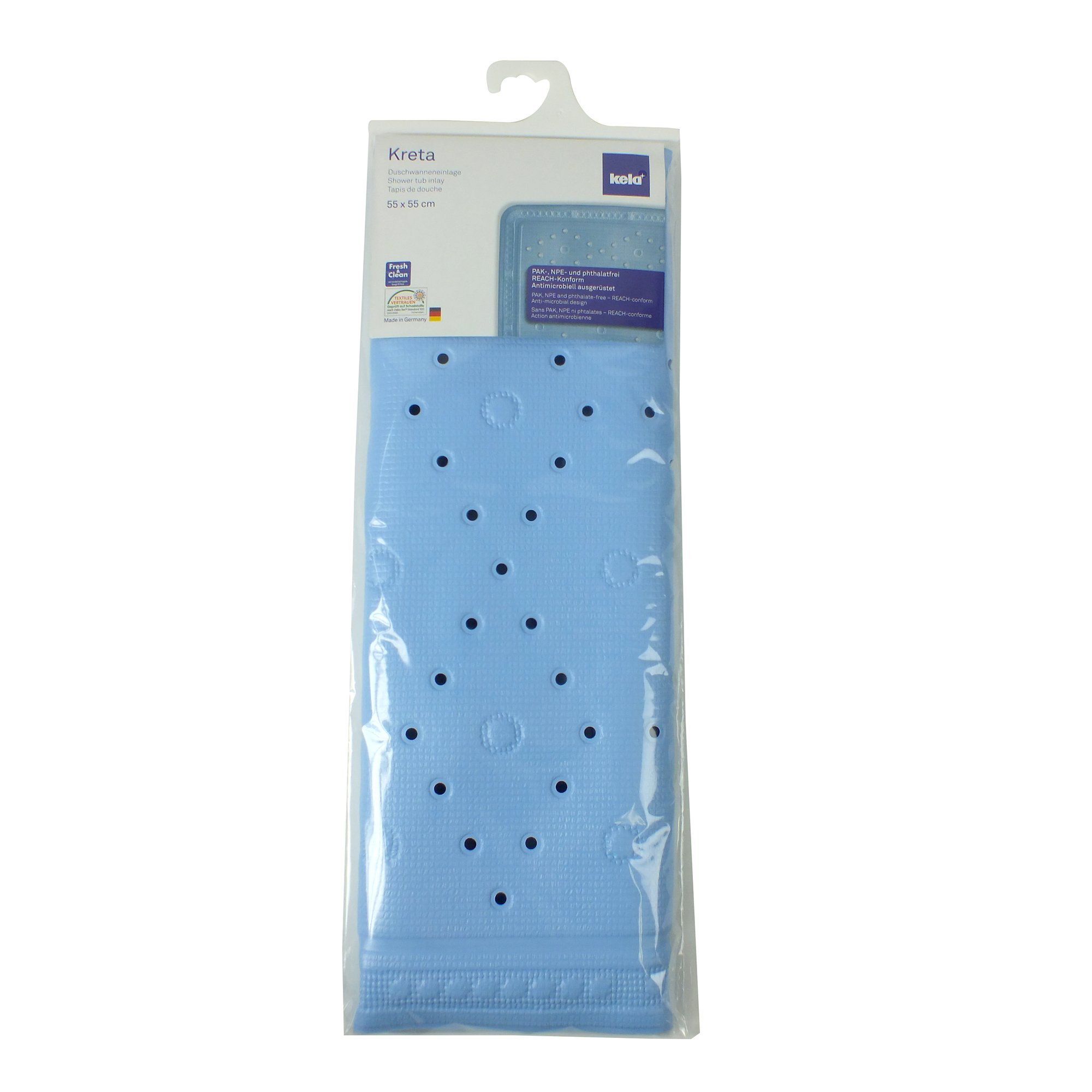 Kela Duschwanneneinlage Kreta 55x55cm - Mit Saugnäpfen & Maschinenwaschbar