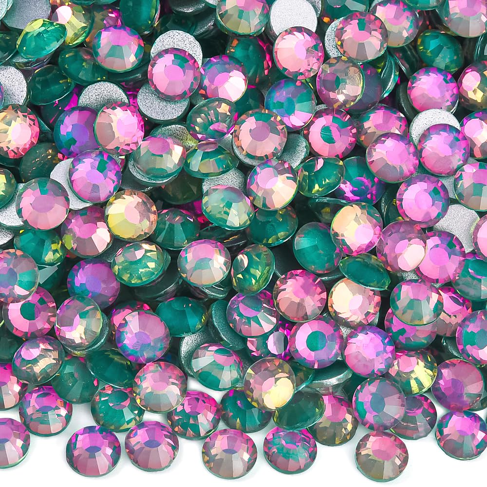 Non-Hotfix Flatback Rhinestones 2mm SS6 Emerald Crystal 1440pcs