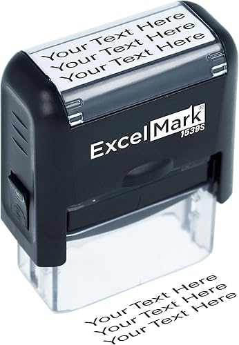 Miniatura 7 de Sello autoentintado personalizado hasta 3 líneas 11 opciones de color y 17 opciones de fuente M