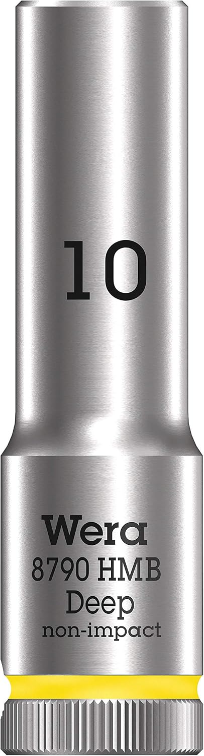 Wera 05004532001 8790 HMB Deep Socket, Light Yellow, 10.0 mm