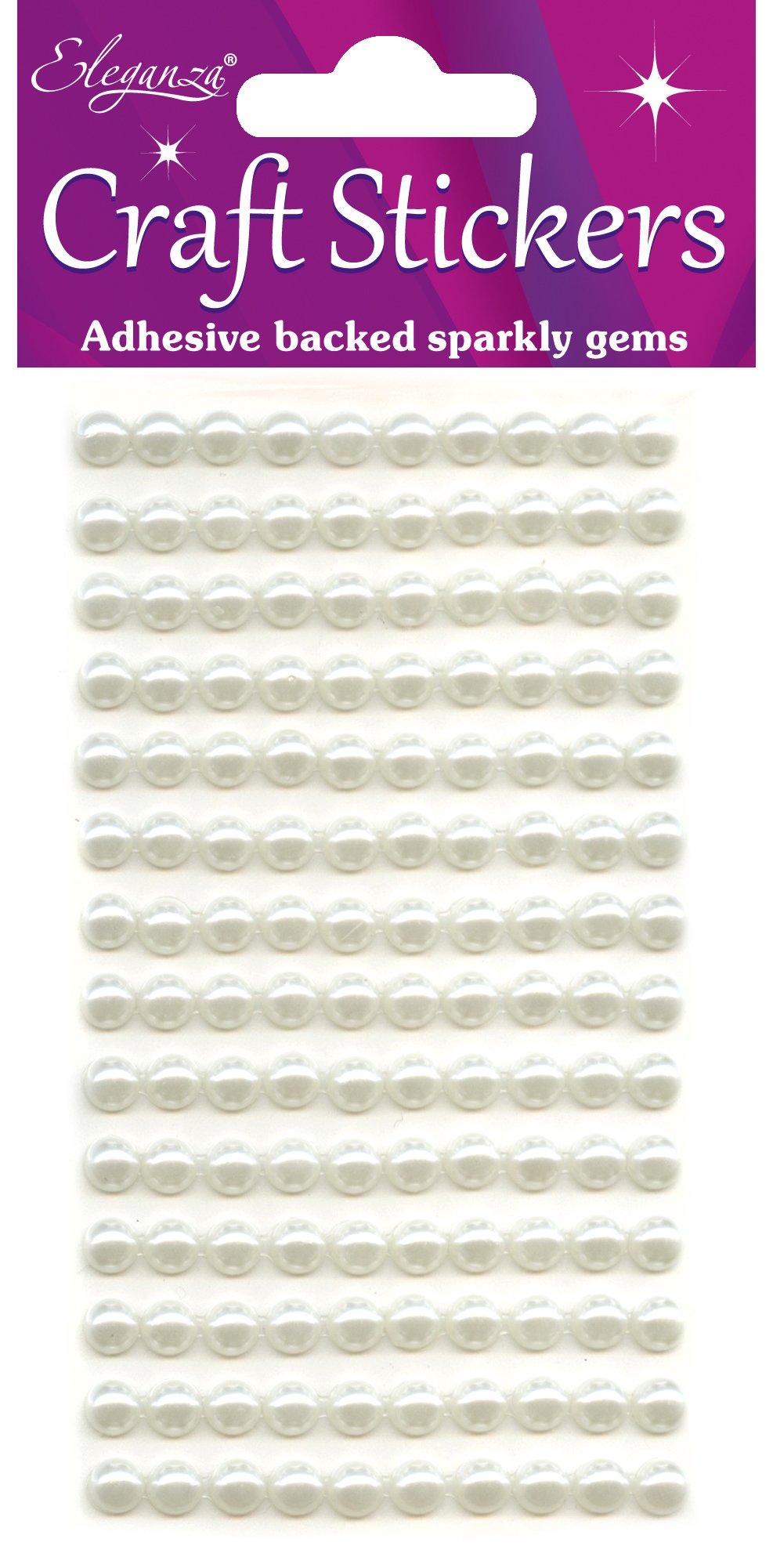 Eleganza Beige No.61 Pearls Ivory Craft Stickers, Synthetic Material, 16.5 X 7.6 X 0.4 Cm
