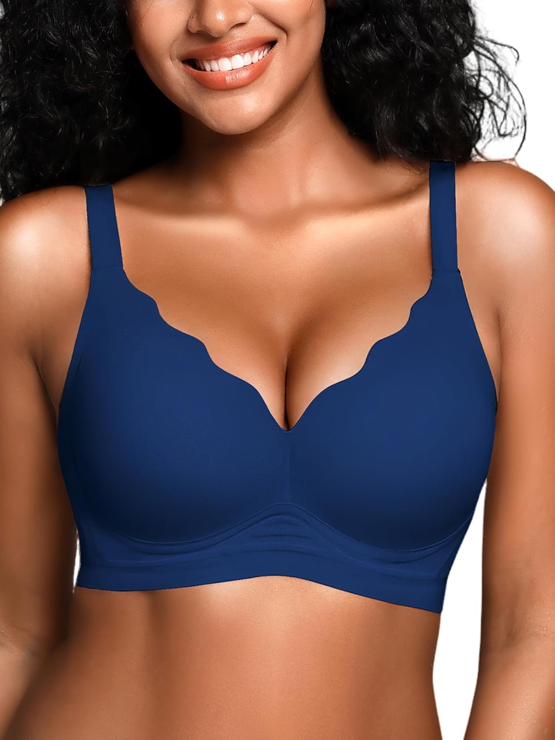 Wireless Jelly Bras for Women No Underwire with Support - S-2XL Seamless Bralettes Everyday Comfort Tshirt Padded Bra
