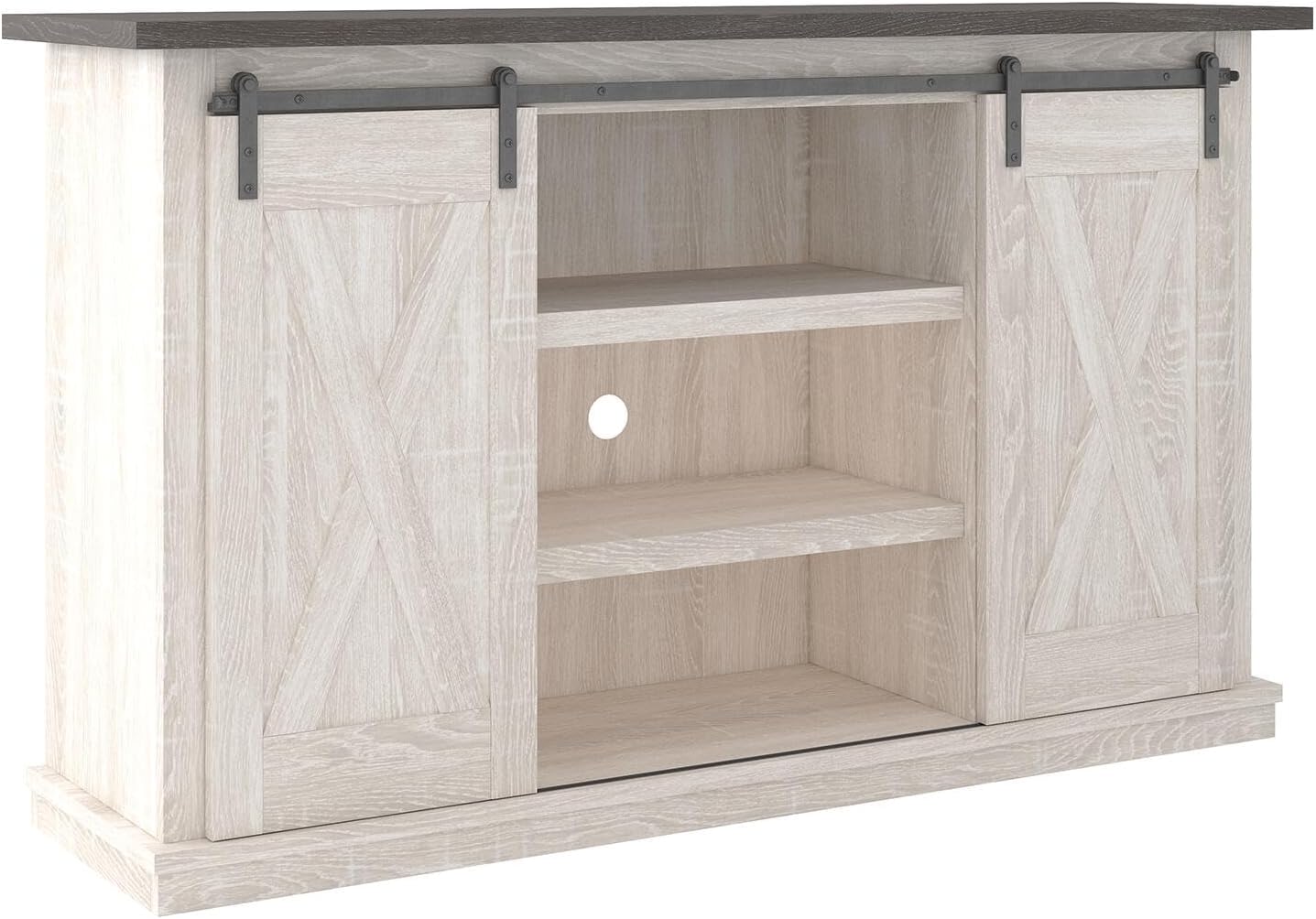 TV Stand with Storage, 54" Farmhouse Barn Door