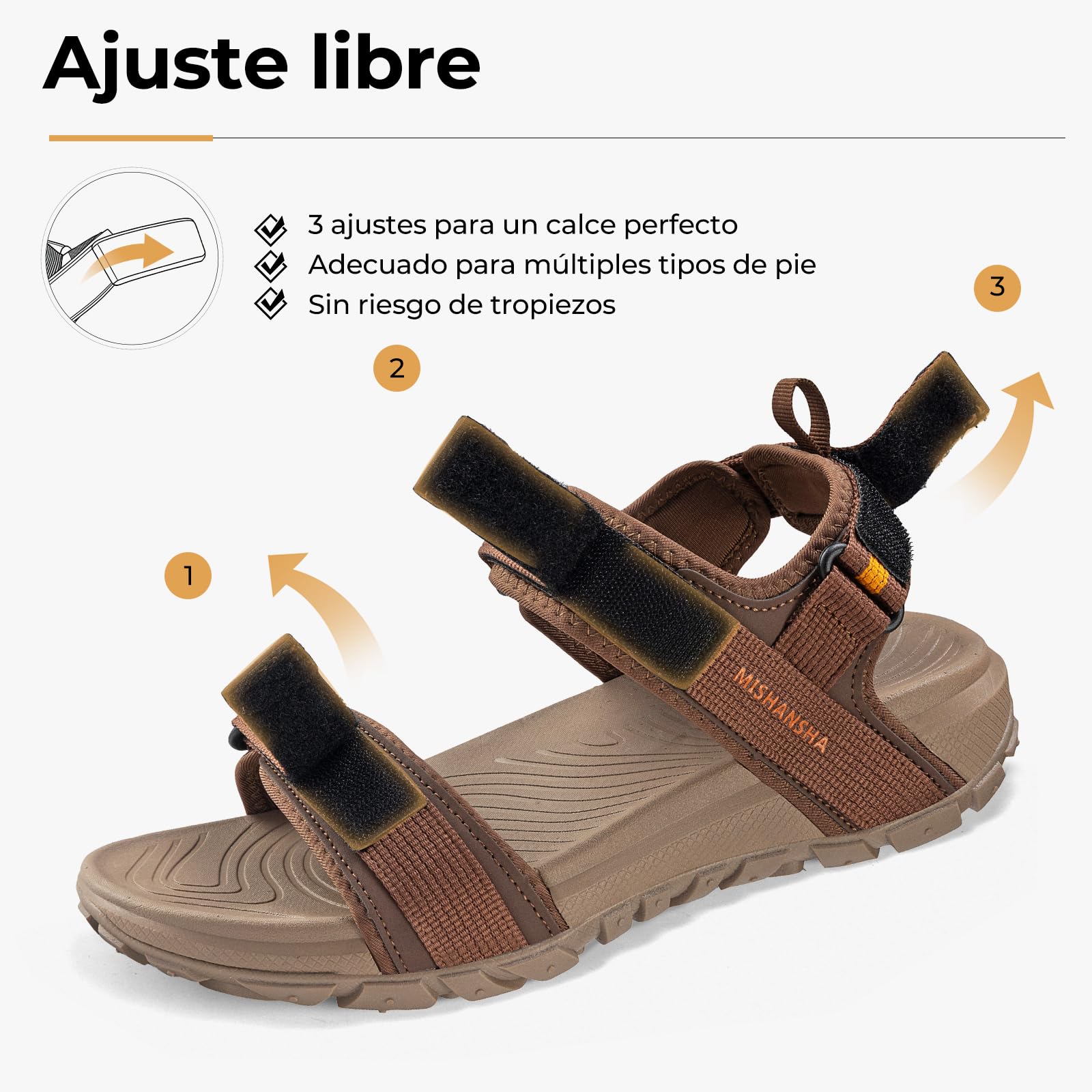 Mishansha Sandalias Hombre Verano Zapatos Trekking Deportivas con Punta Abierta Playa al Aire Libre 39-46 EU