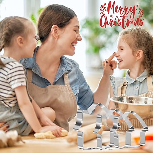 Miniatura 6 de Juego de 3 cortadores de galletas de jengibre, acero inoxidable, 8,9/6,6/2.0 in