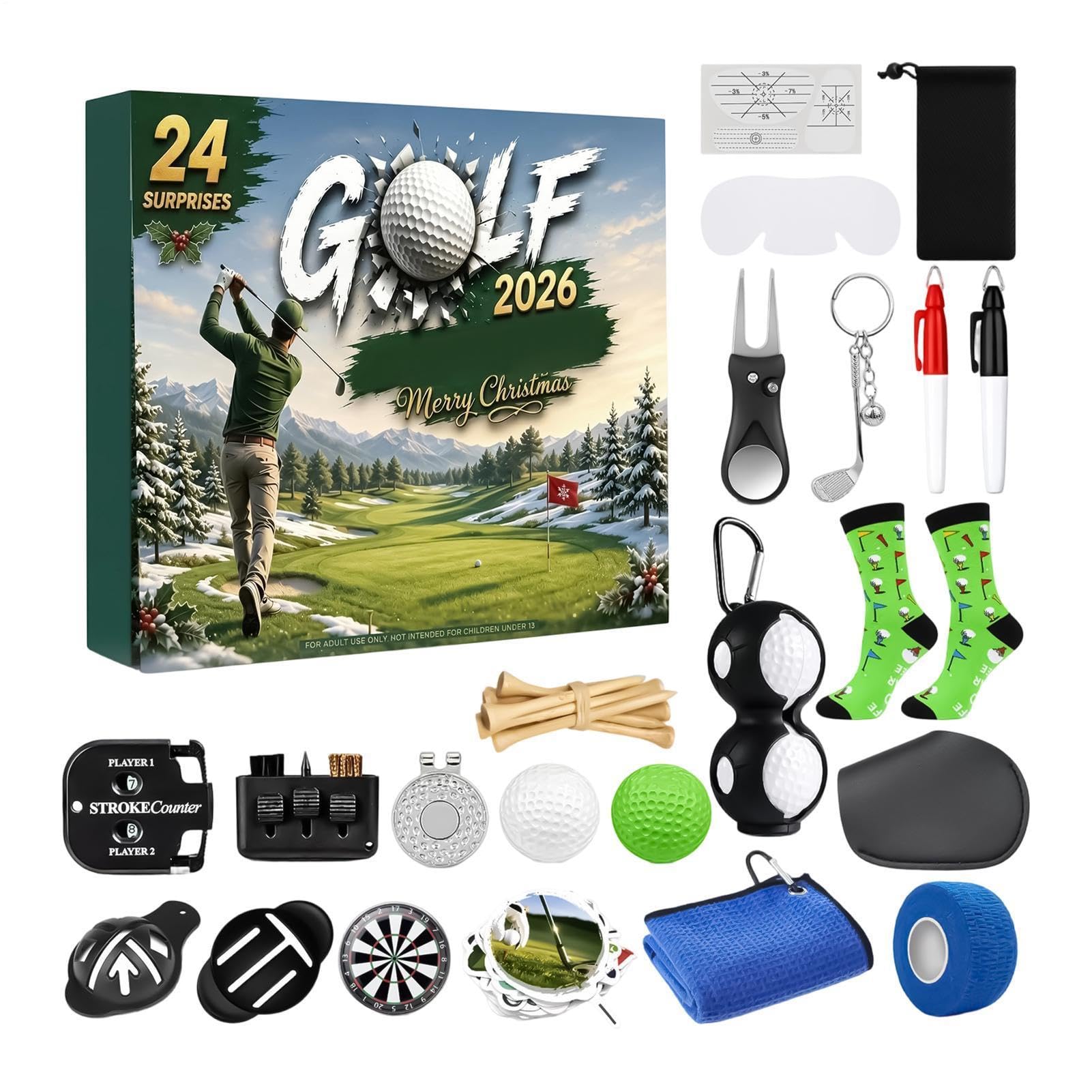 Golf Advent 24 Giorni di Natalizio Portatile 2026