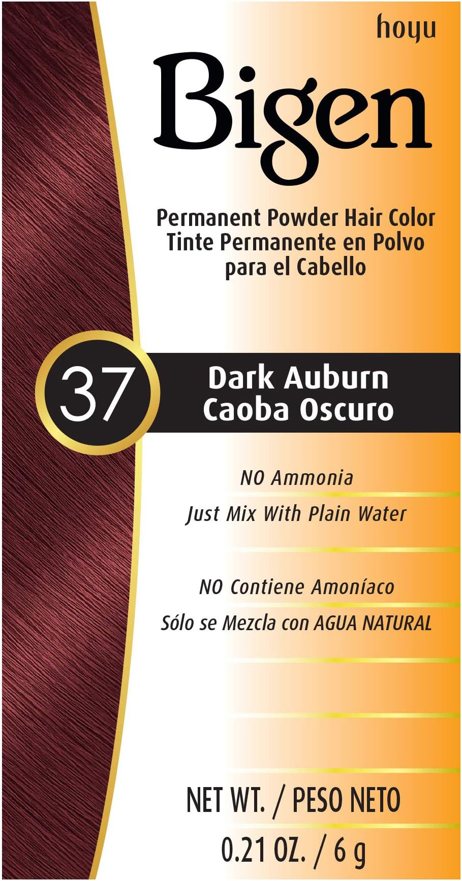 #37 Dark Auburn Bigen Permanent Powder - 6 Pack