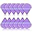 Maitys 12 Pcs Powder Puff Triangle for Face Makeup Cosmetic Loose Powder Puff Velour Soft Body Washable Reusable Foundation Sponge Wet Dry Makeup Tool for Women(Small,Purple)