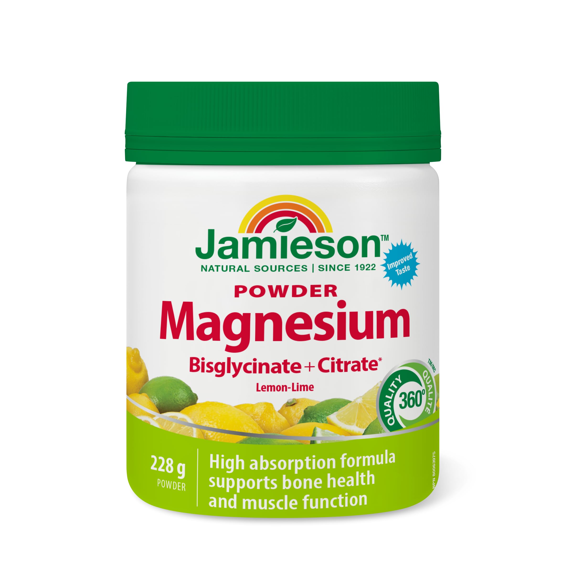 Jamieson Magnesium Drink Mix- Natural Lemon- Lime Flavour