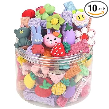 10 Pieces Baby Hair Clips Non-slip Baby Girl Barettes Colorful Alligator Hair Clips Half Covered Hair Clips Hairpin for DIY Toddlers Girls Kids Hair Accessories (Rich Colors)