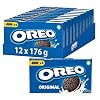 OREO Original - 12 x 176g - Crispy Cocoa Biscuit with Delicious Cream Filling with Vanilla Flavour