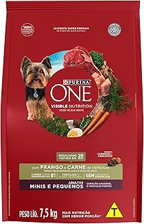 Purina ONE Ração para cães Adultos Minis e Pequenos - Frango & Carne 7,5kg