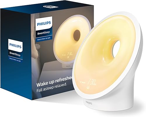 Miniatura 1 de Philips somneo Sunrise de terapia luz de dormir con alarma de amanecer y luz de noche de atardecer blanco hf3650/60