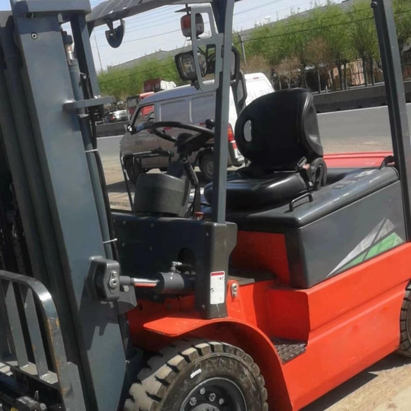 Sedile Trattore, Sedile Trattore Agricolo con Schienale Regolabile in Angolazione Cintura di Stabilizzazione, per Carrelli Elevatori, Escavatori e Minipale