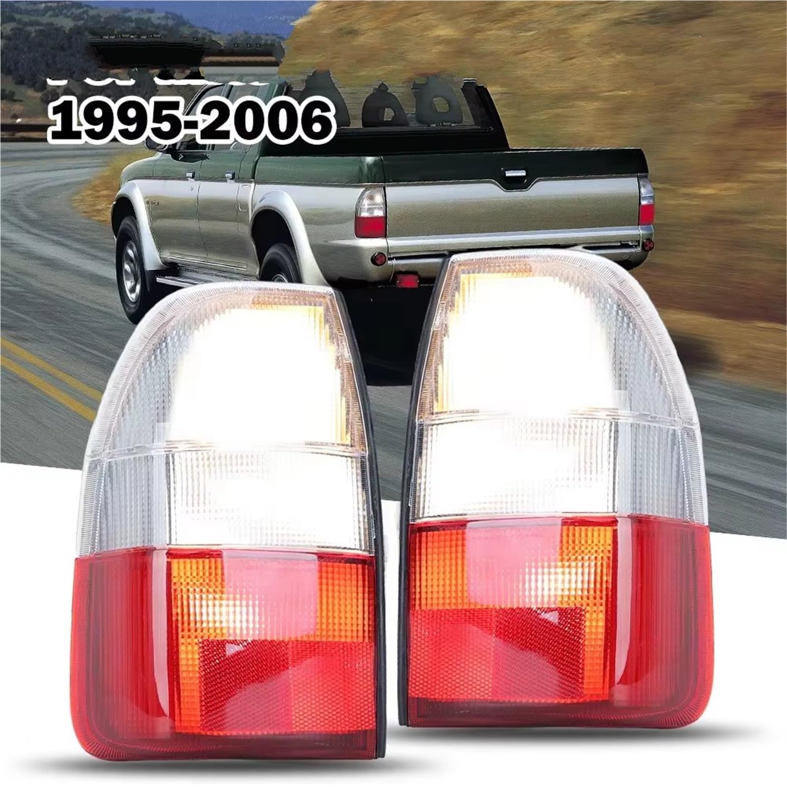 Montaje de luces traseras Compatible Con Mitsubishi Para Triton MK Series 2 3 Para Ute 2001-2006 Para L200 Mk4 1995-2006 Conjunto De Luces Traseras, Luz Freno Marcha Atrás
