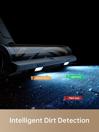 Miniatura 5 de Dreametech Aspiradora inalámbrica R20 con cabezal de cepillo doble, aspiradora de mano inteligente, potente aspiradora recargable, tiempo de