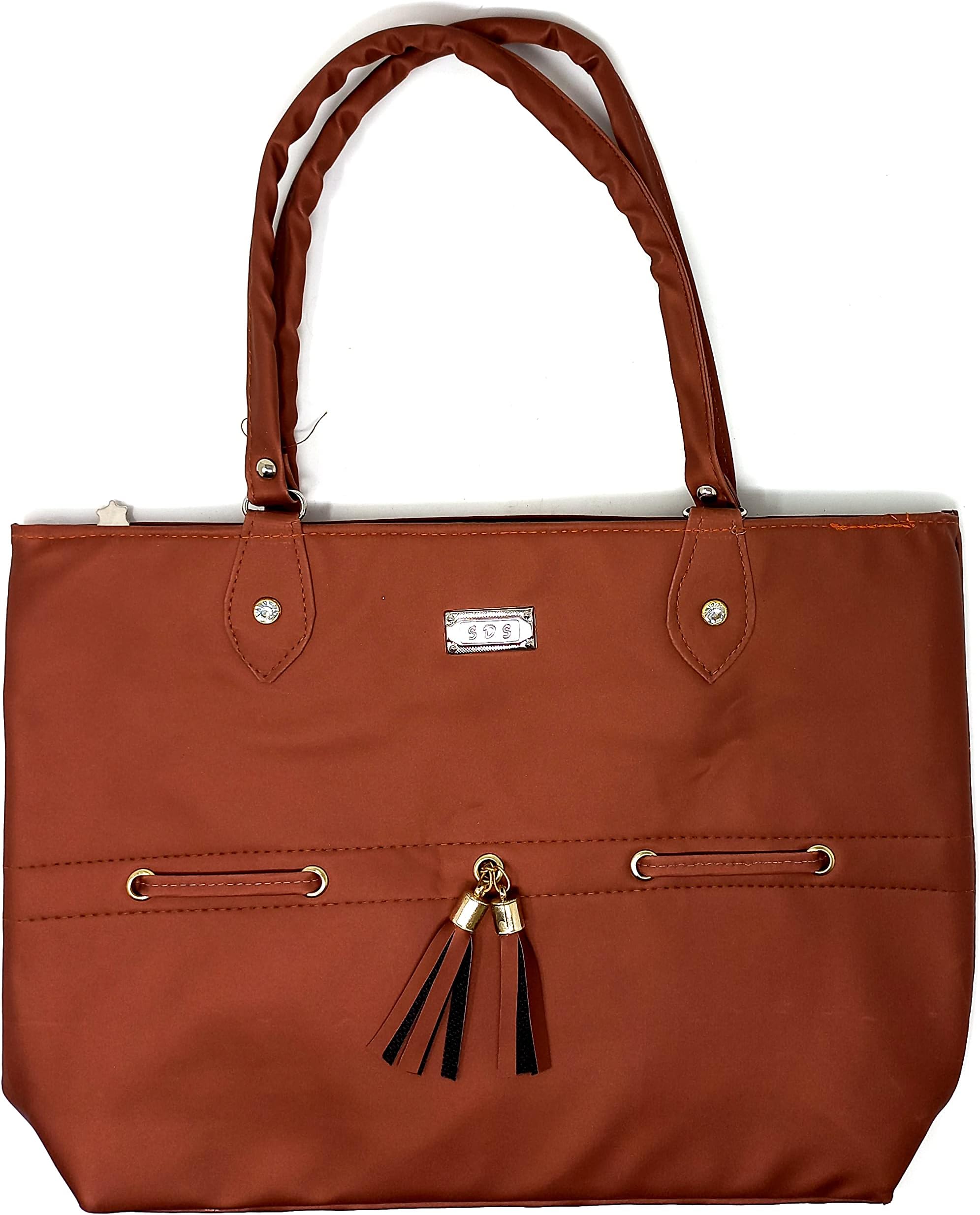 Shailvin Large Capacity Casual Hand or Shoulder Bag for Women and Girls with 3 Zips, Travelling, Picnic, Office Purpose Handbag