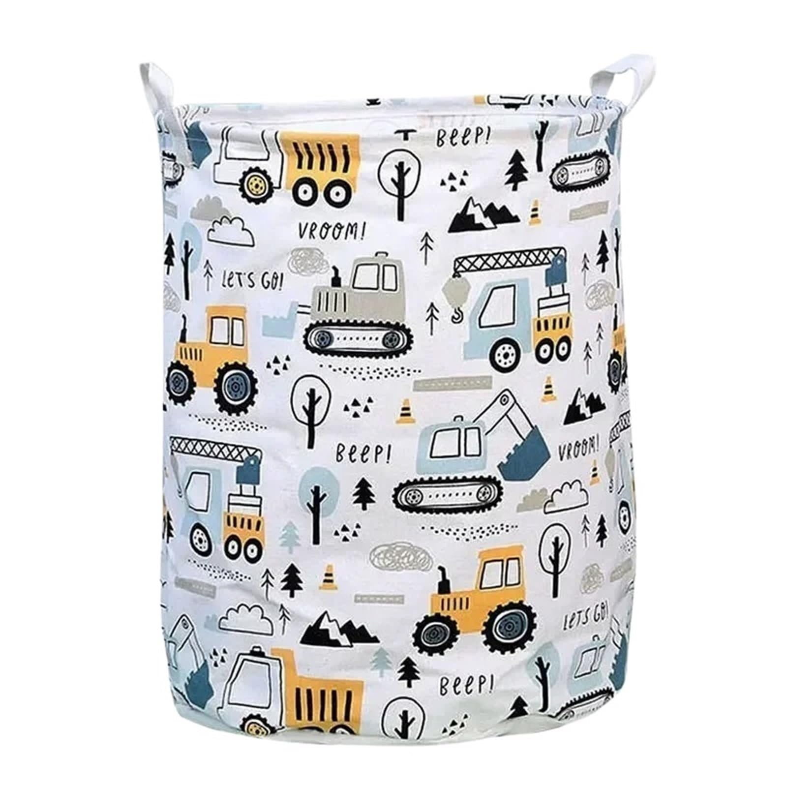 Storage Basket Foldable Fabric Laundry Bucket For Bedroom(Color1)