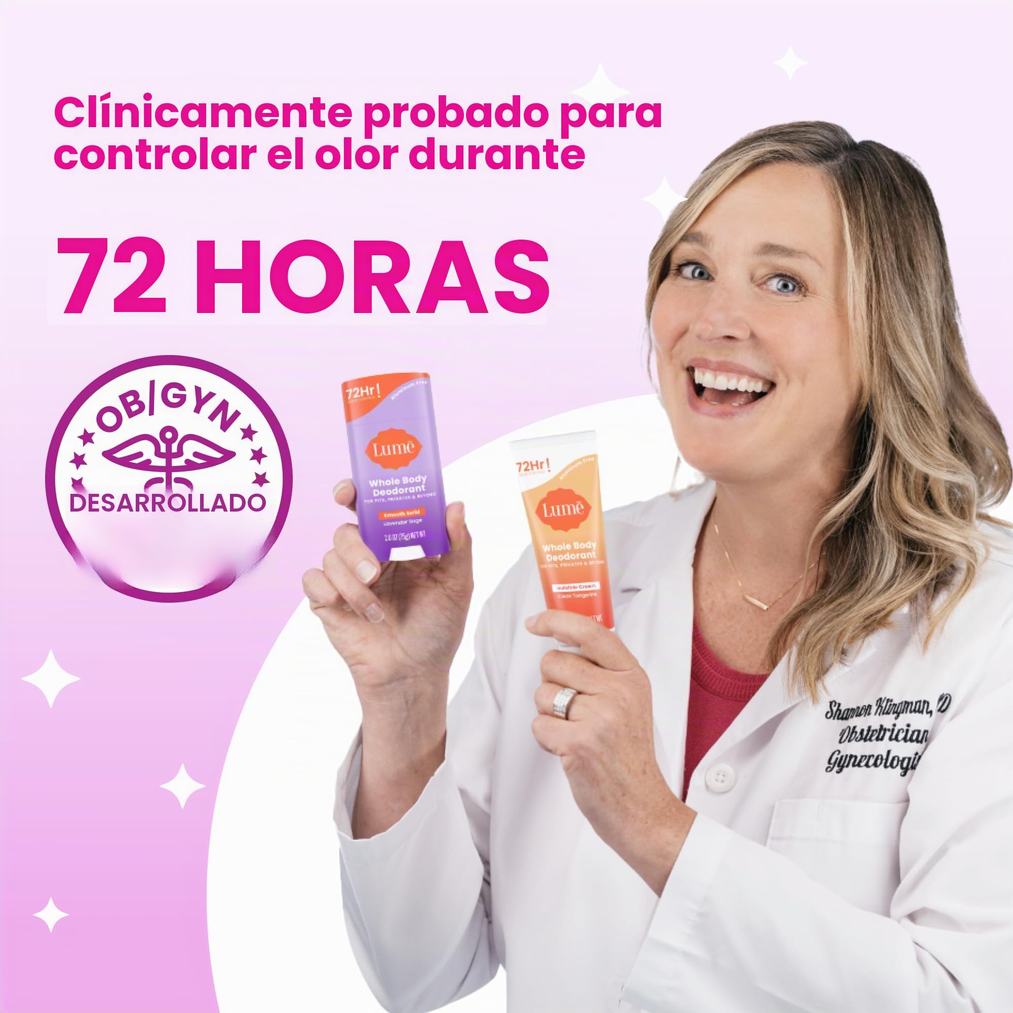 Lume Desodorante sólido en barra, desodorante para todo el cuerpo, sin aluminio, sin bicarbonato de sodio, hipoalergénico, seguro para pieles sensibles, barra sólida de 2.6 onzas (sin perfume)