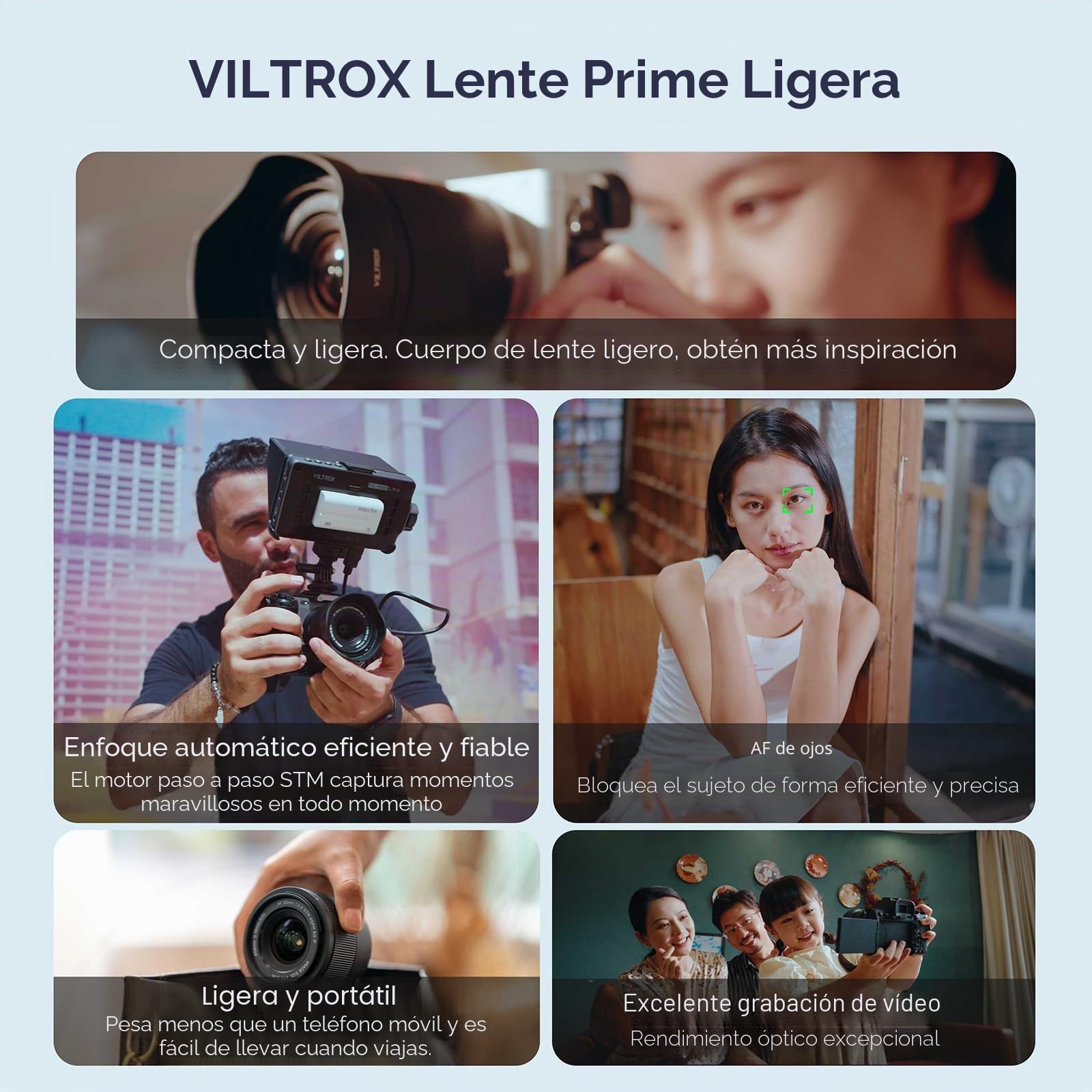 VILTROX 20mm F2.8 FE para Sony E Mount,AF20mm f/2.8 E Mount FullFrame Lente | Objetivo Gran Angular Prime para Sony Alpha a7III a7R a7RII I a7RIV a7S a7SII a9 a7C a6700 zv-e100 a6600 a6400 a7iv a7ii